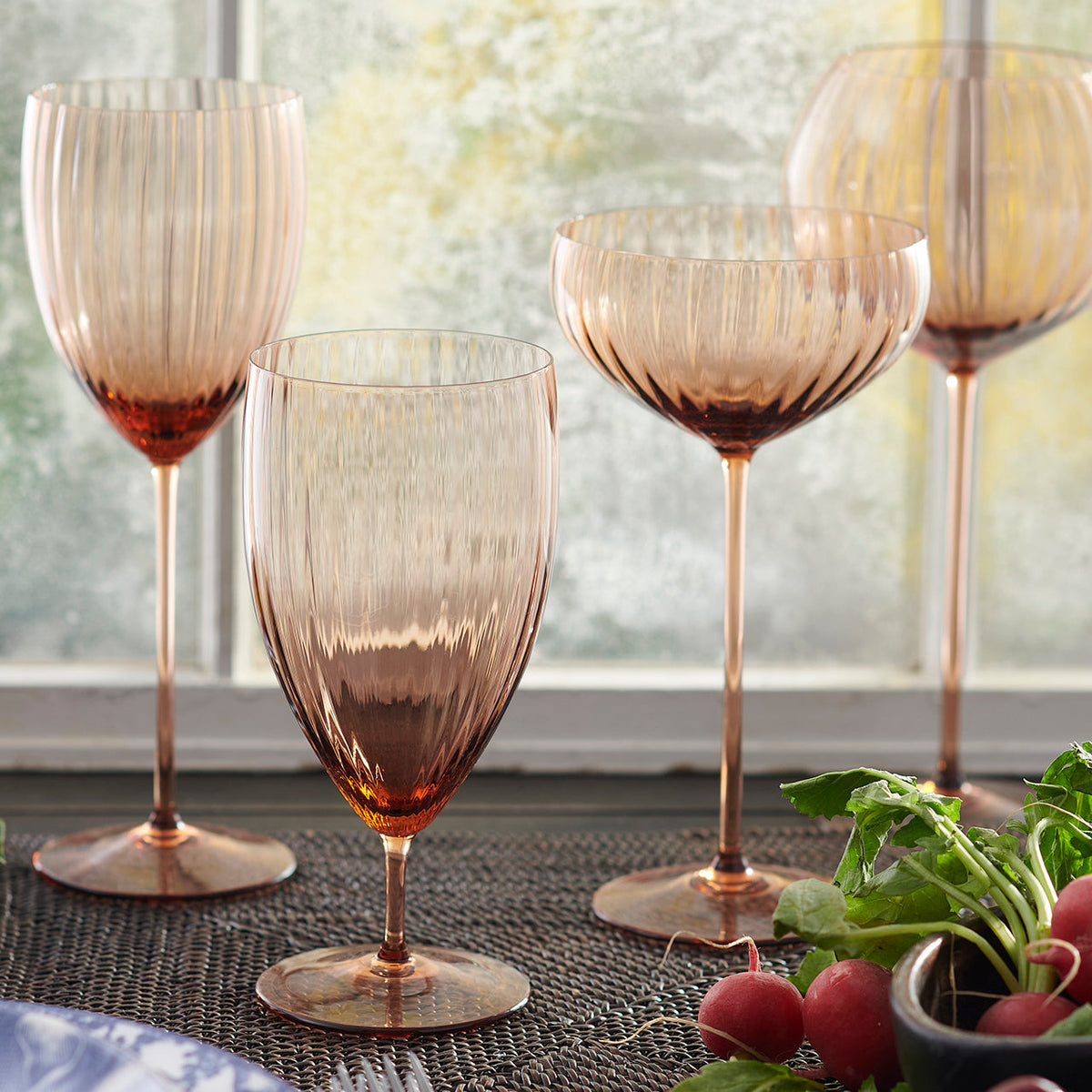 Quinn Amber Everyday Glasses Set/2 - Caskata (Accompanies by white wine, coupe and red wine glasses from the Quinn Amber Collection)