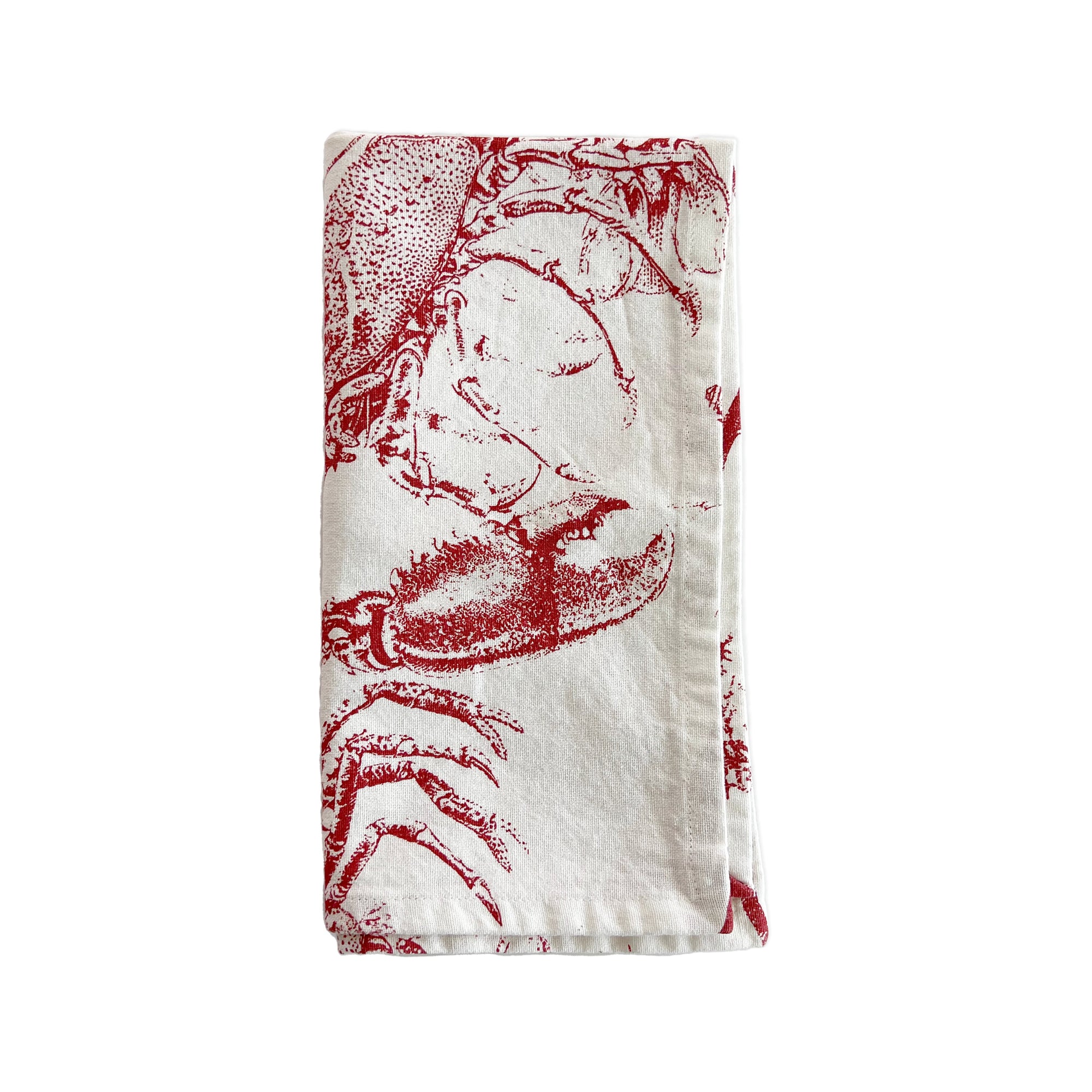 Red Lobsters 100% cotton napkins sold as a set of 4 from Caskata