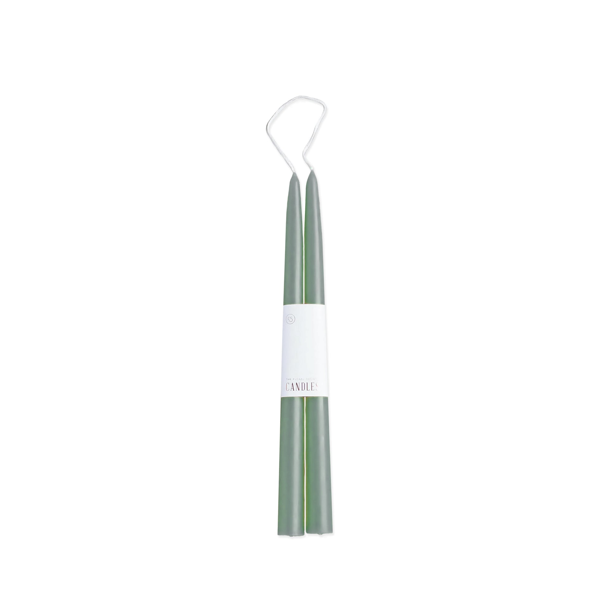 Moss green 12 in Taper Candles Sold in a Set of 2 from Caskata