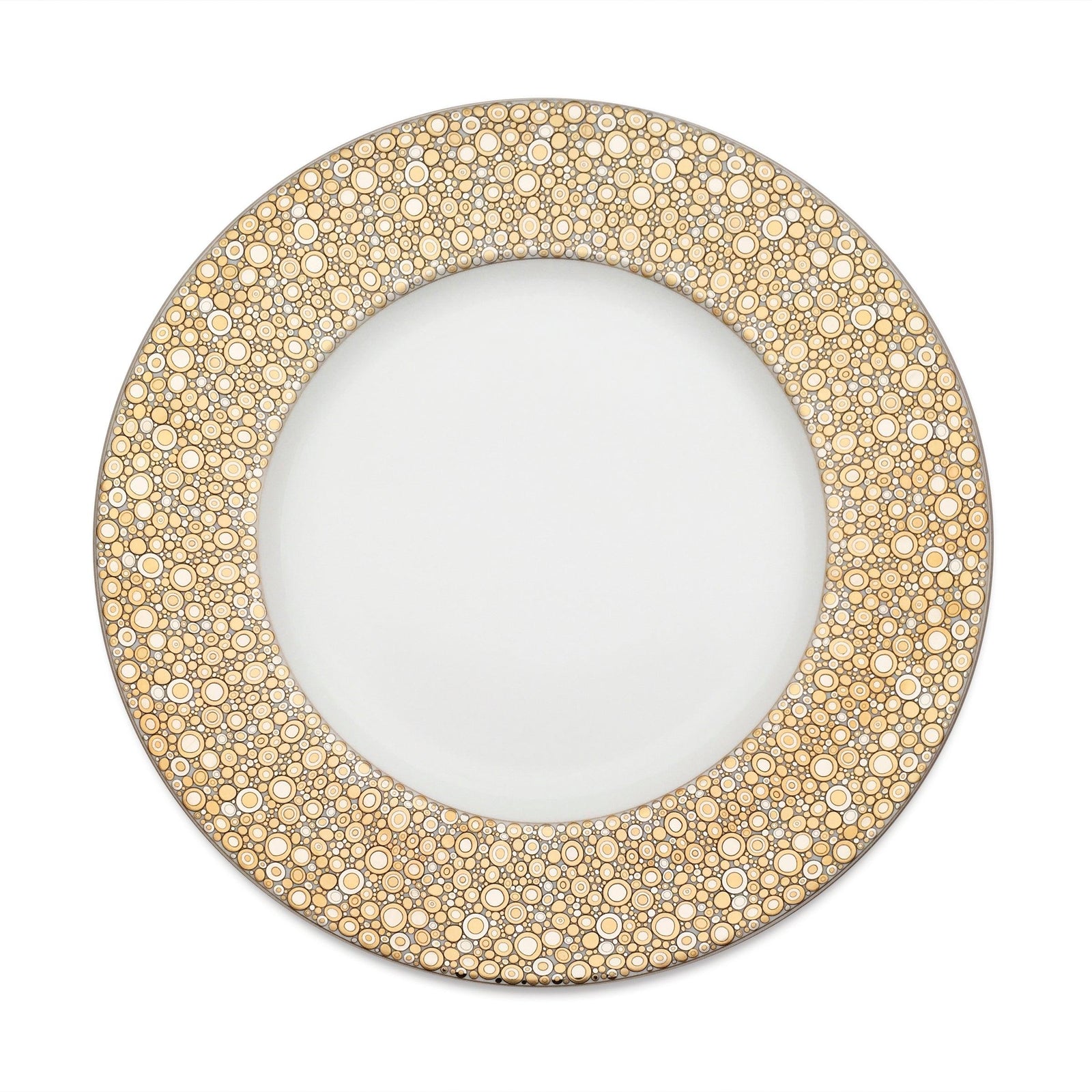 Ellington Shimmer Gold & Platinum Dinner Plate - Caskata
