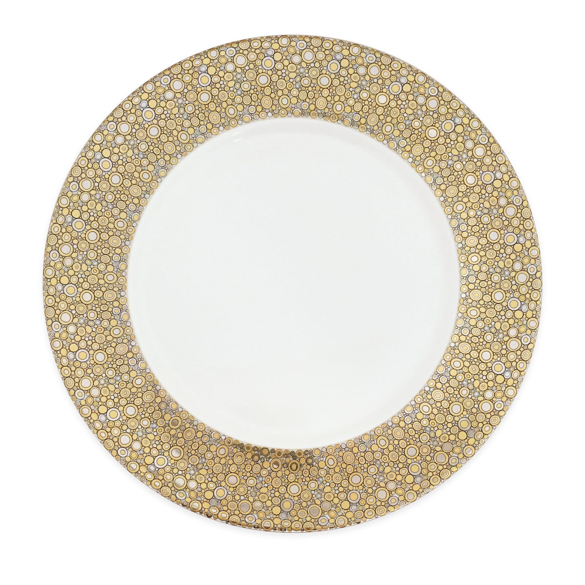 Ellington Shimmer Gold & Platinum Charger Plate - Caskata