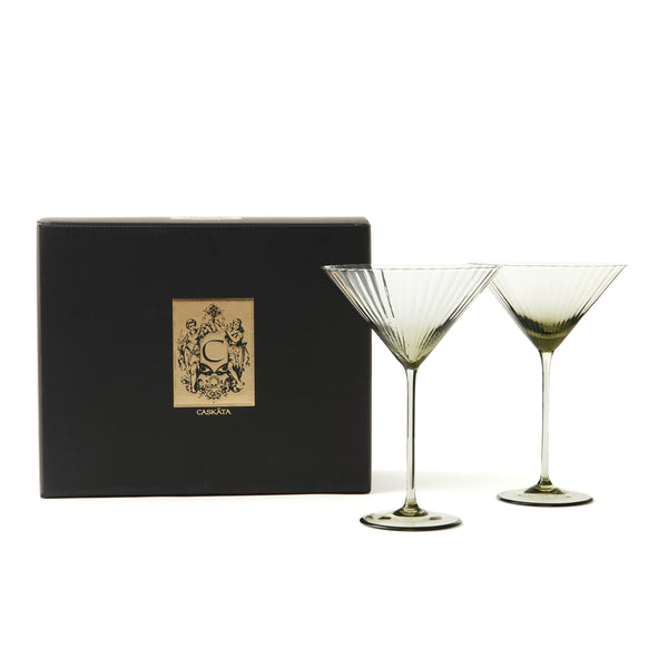 Waterford Lismore Black Martini Glasses, Set of 2