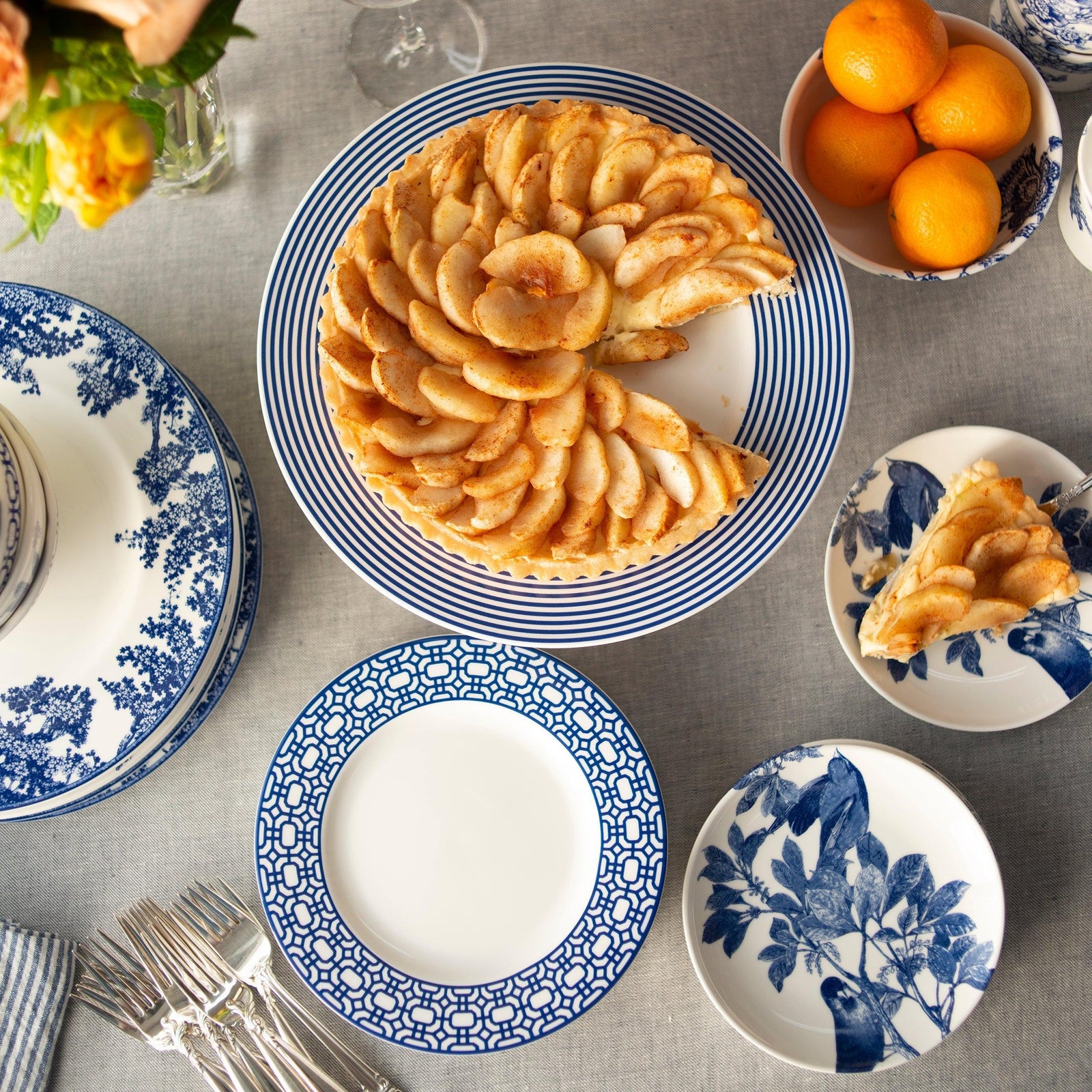 Apple Galette on Caskata Newport Dinner Plate