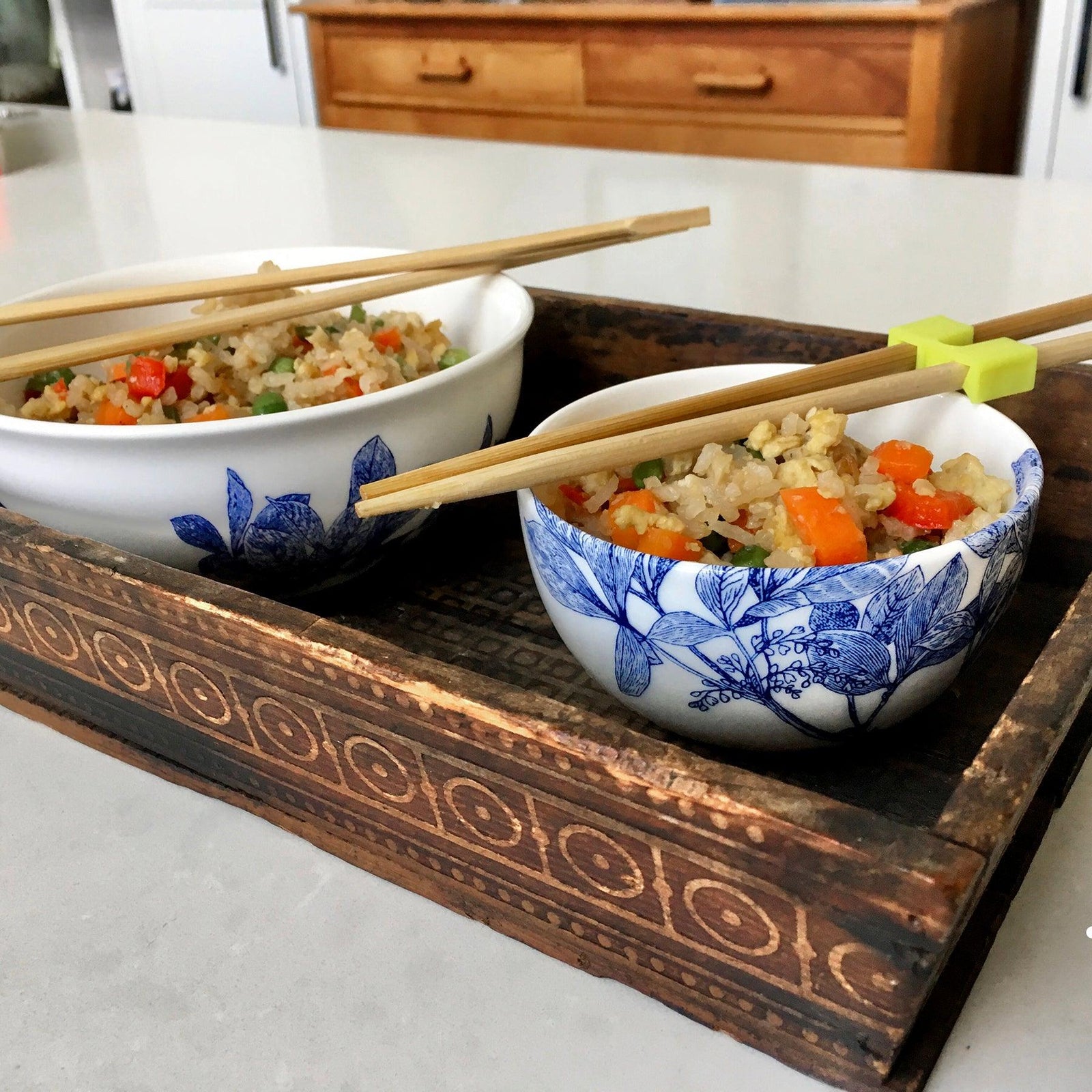 Easy Fried Rice Recipe in Caskata Arbor Snack Bowl and Caskata Arbor Cereal Bowl