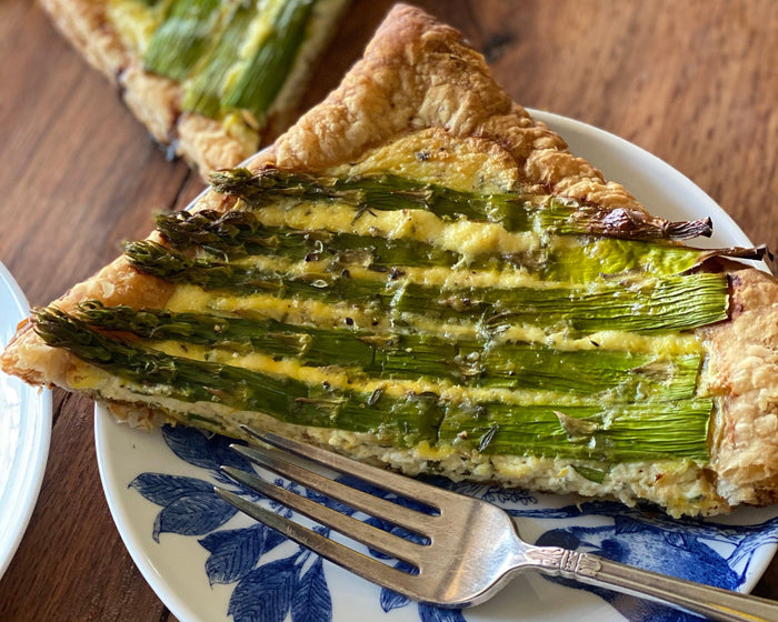 Lemon Ricotta Asparagus Tart