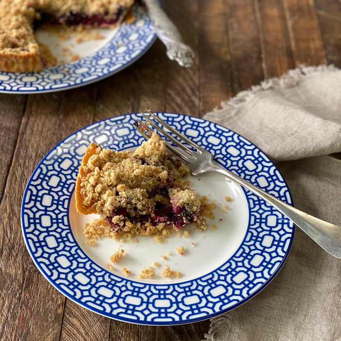 Cranberry Tart Caskata Blue Arbor Plate