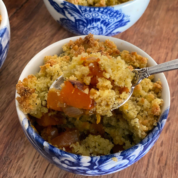 Butternut Squash Crumble and Caskata Arcadia Snack Bowl single serving size