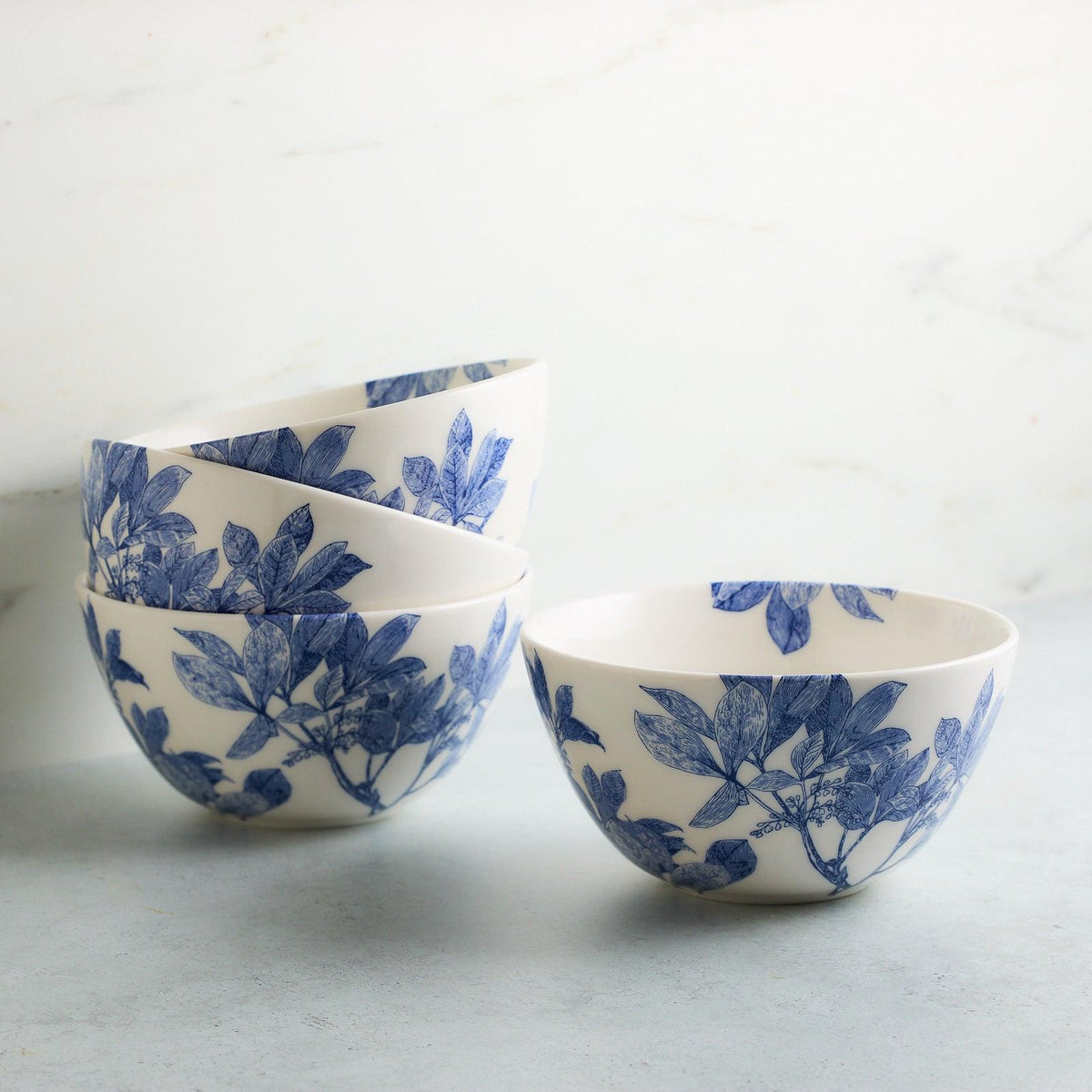 Blue Arbor Tall Cereal Bowl - Caskata