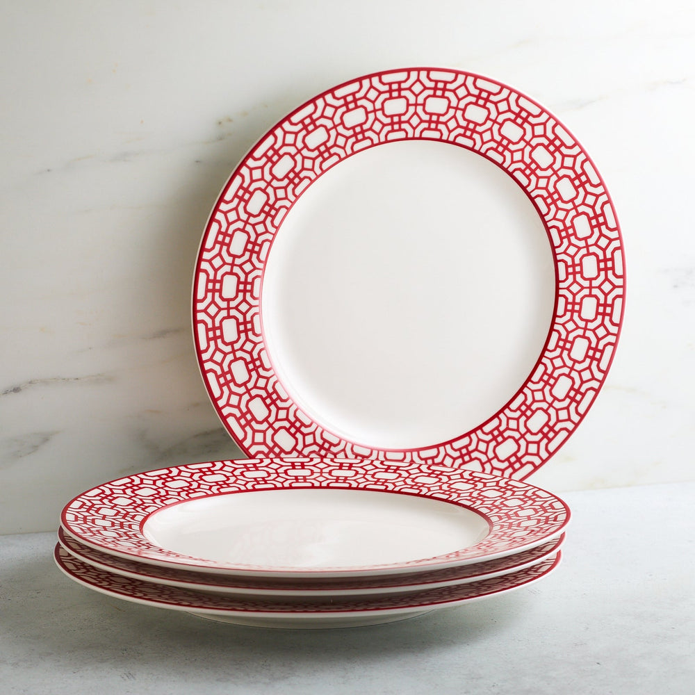 Newport Garden Gate Crimson Dinner Plate image 6