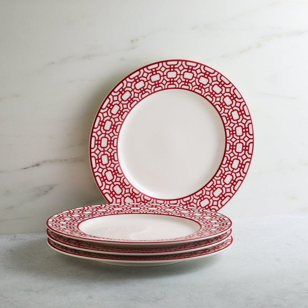 Newport Garden Gate Crimson Rimmed Salad Plate image 4