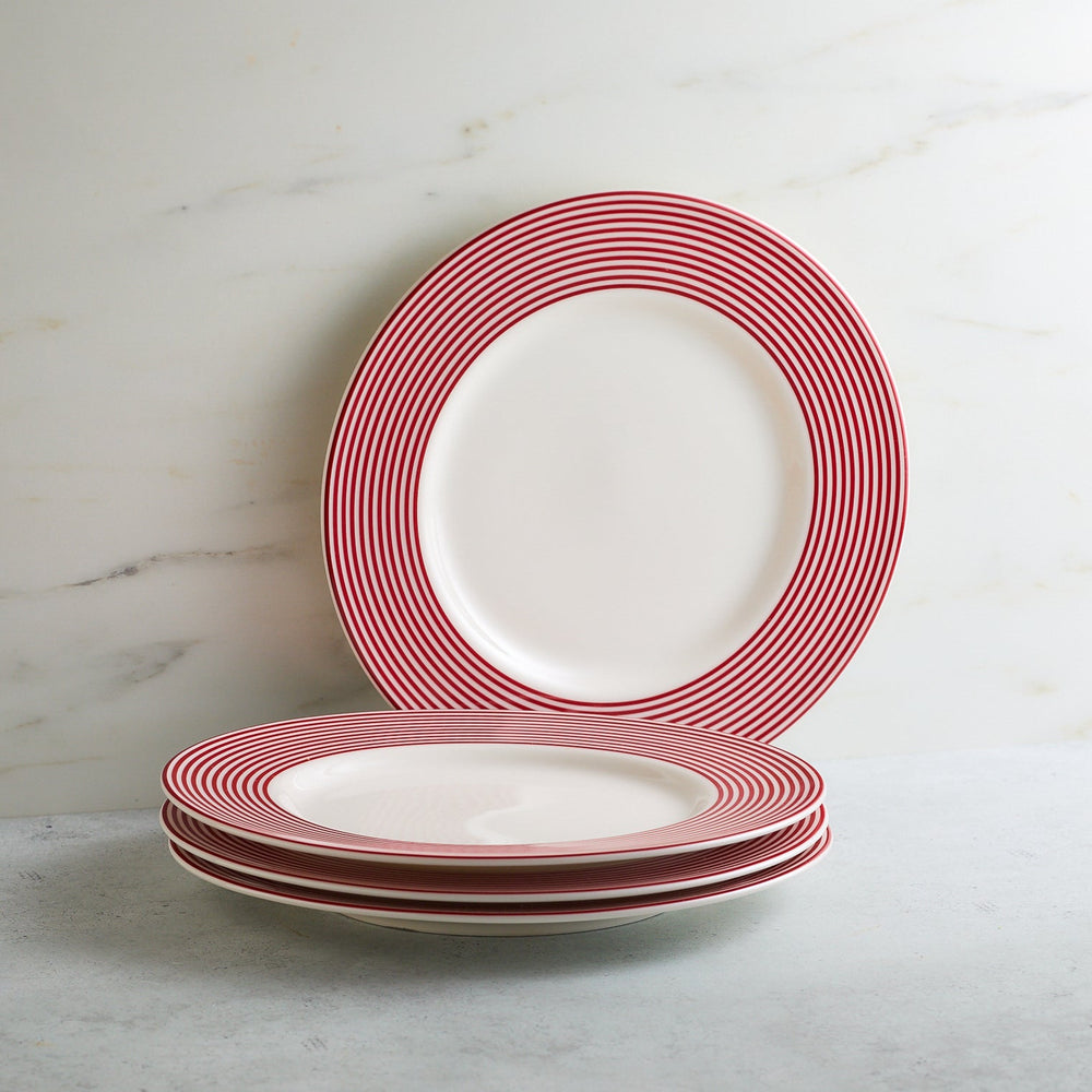 Newport Stripe Crimson Salad Plate image 7