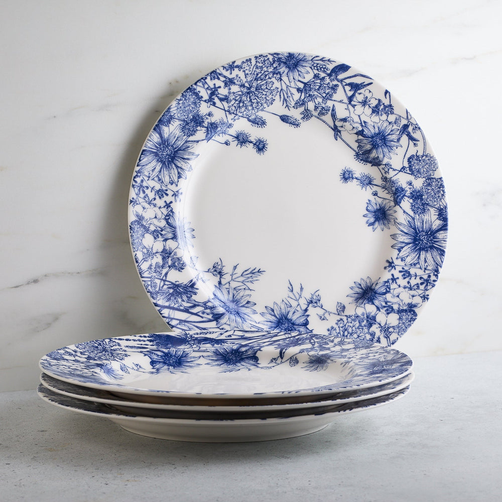 Summer Blues Rimmed Dinner Plate image 7