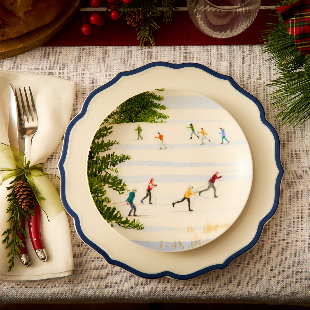 Stella Scalloped Blue Dinner Plate image 5