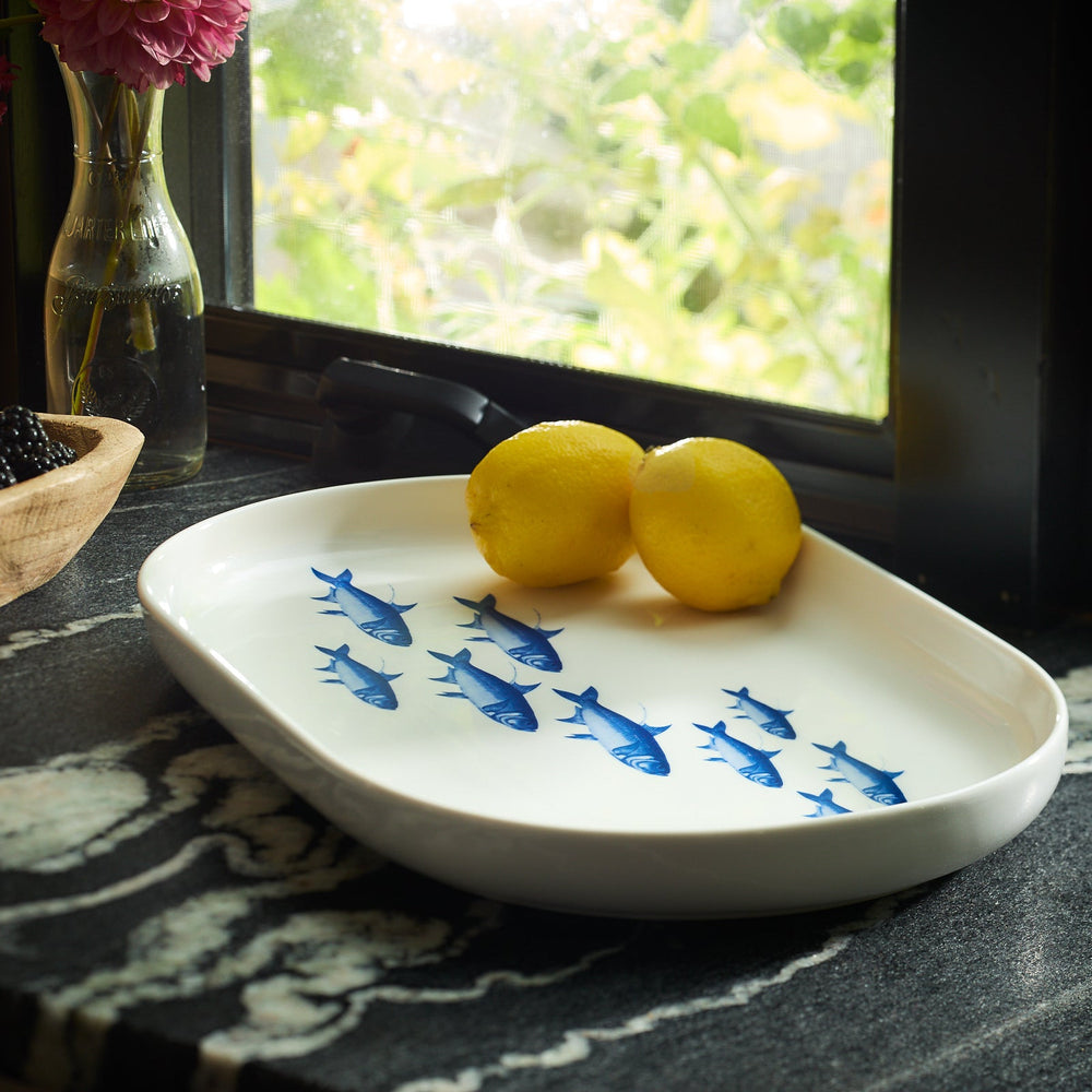 School of Fish Large Coupe Oval Platter image 4