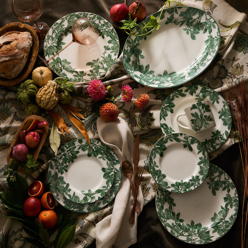 Arbor Green Rimmed Dinner Plate image 5