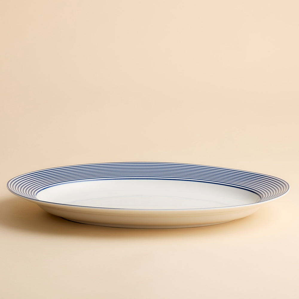 Newport Stripe Oval Rimmed Platter image 3