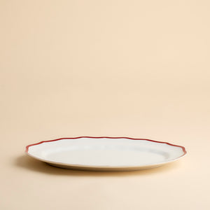 Stella Crimson Scalloped Platter thumbnail 3