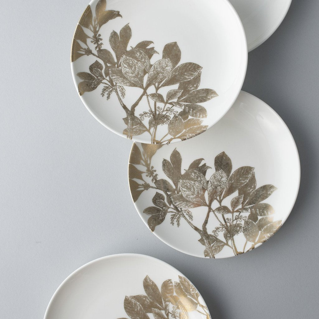 Arbor Gold Canapé Plates Boxed Set/4 - Caskata