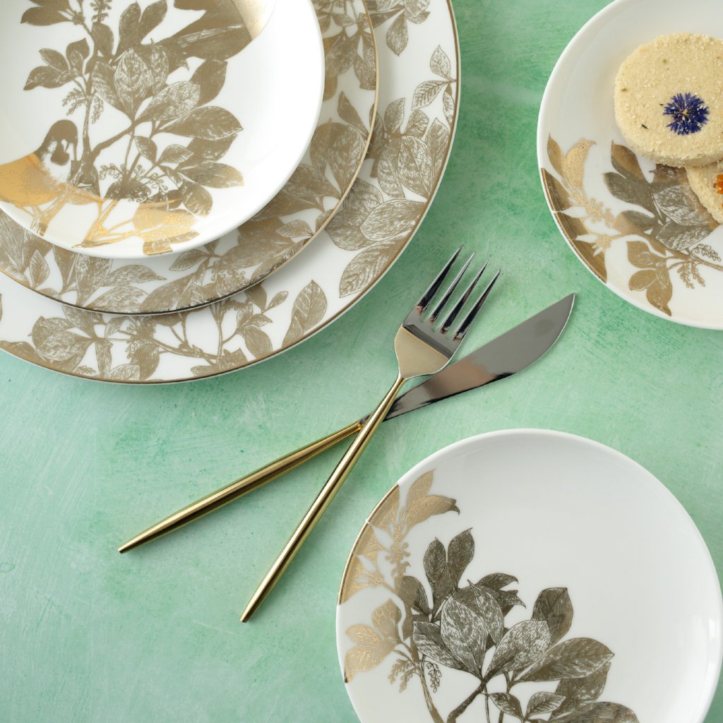 Arbor Gold Canapé Plates Boxed Set/4 - Caskata