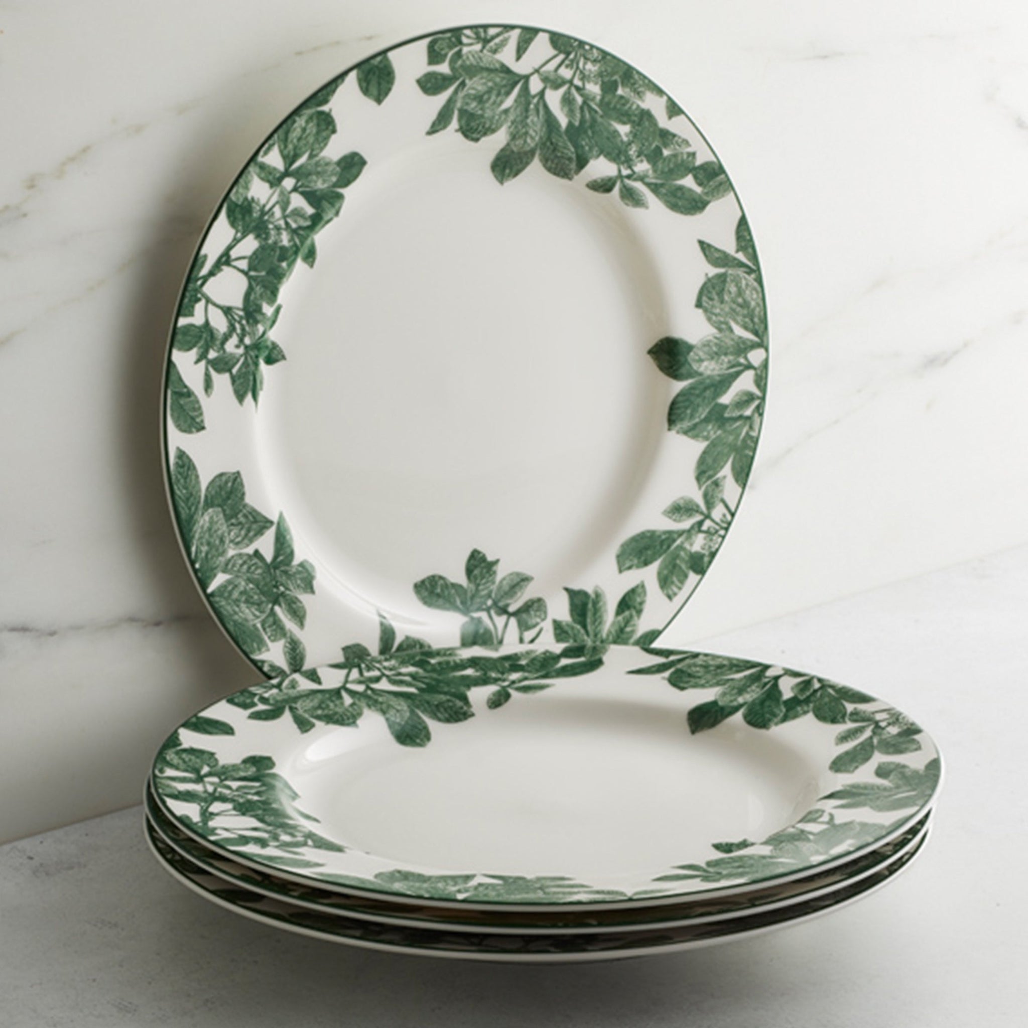 Arbor Green Rimmed Dinner Plate