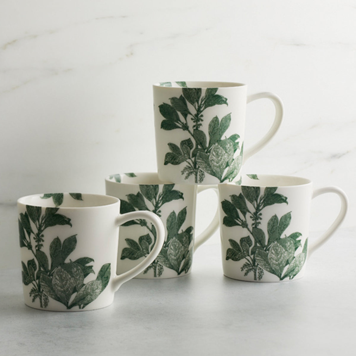Set of 4 Arbor Green Mugs from Caskata.