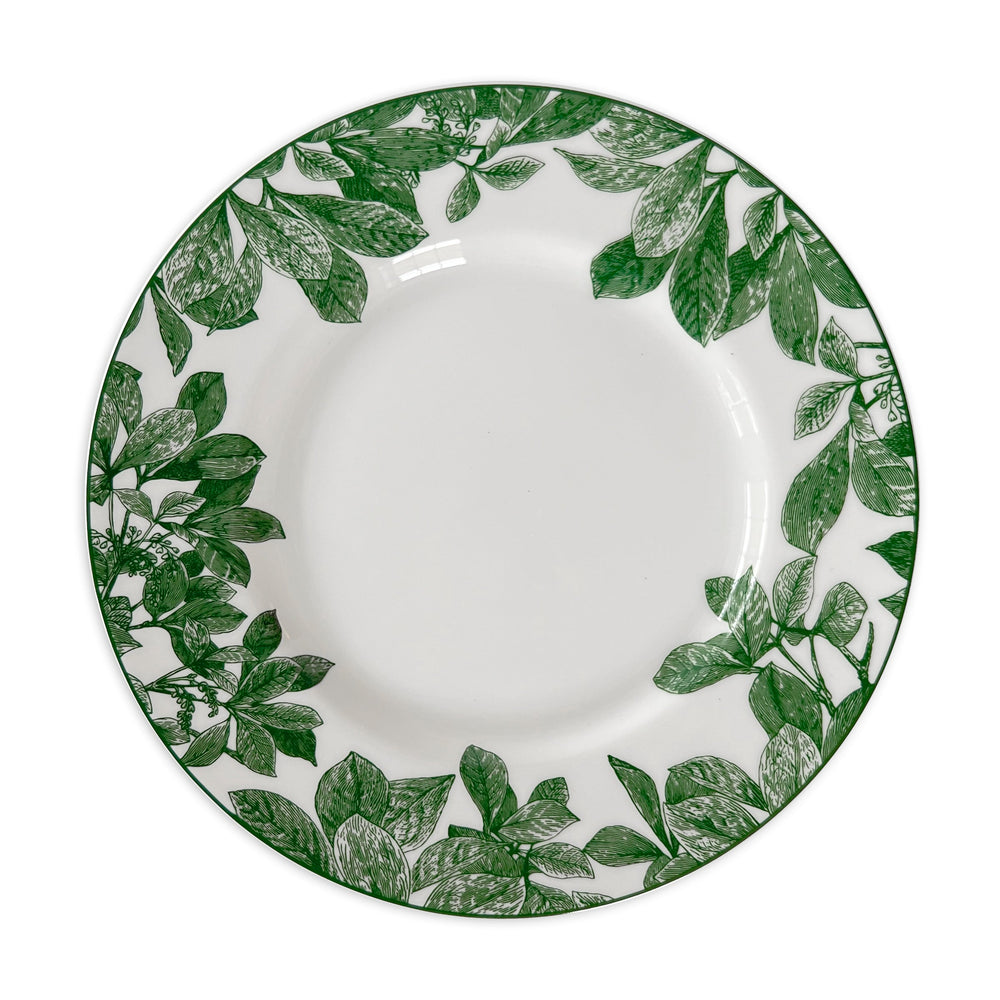Arbor Green Rimmed Dinner Plate