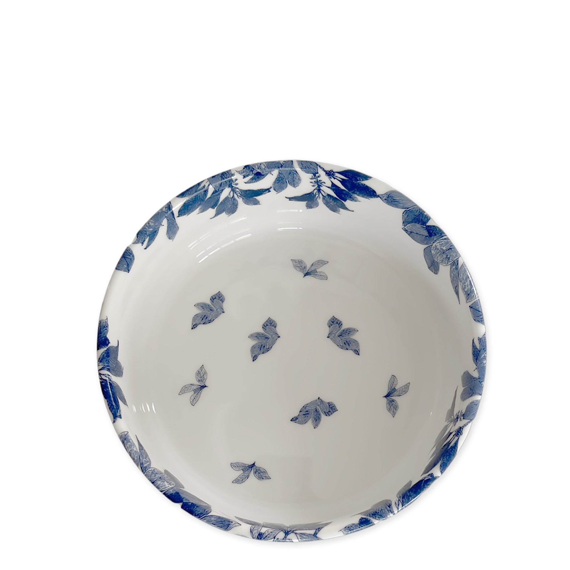 Arbor blue and white premium porcelain pet bowl from Caskata.