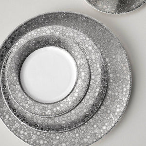 A set of Ellington Shine Platinum Bread & Butter Plates with Caskata Artisanal Home on them.