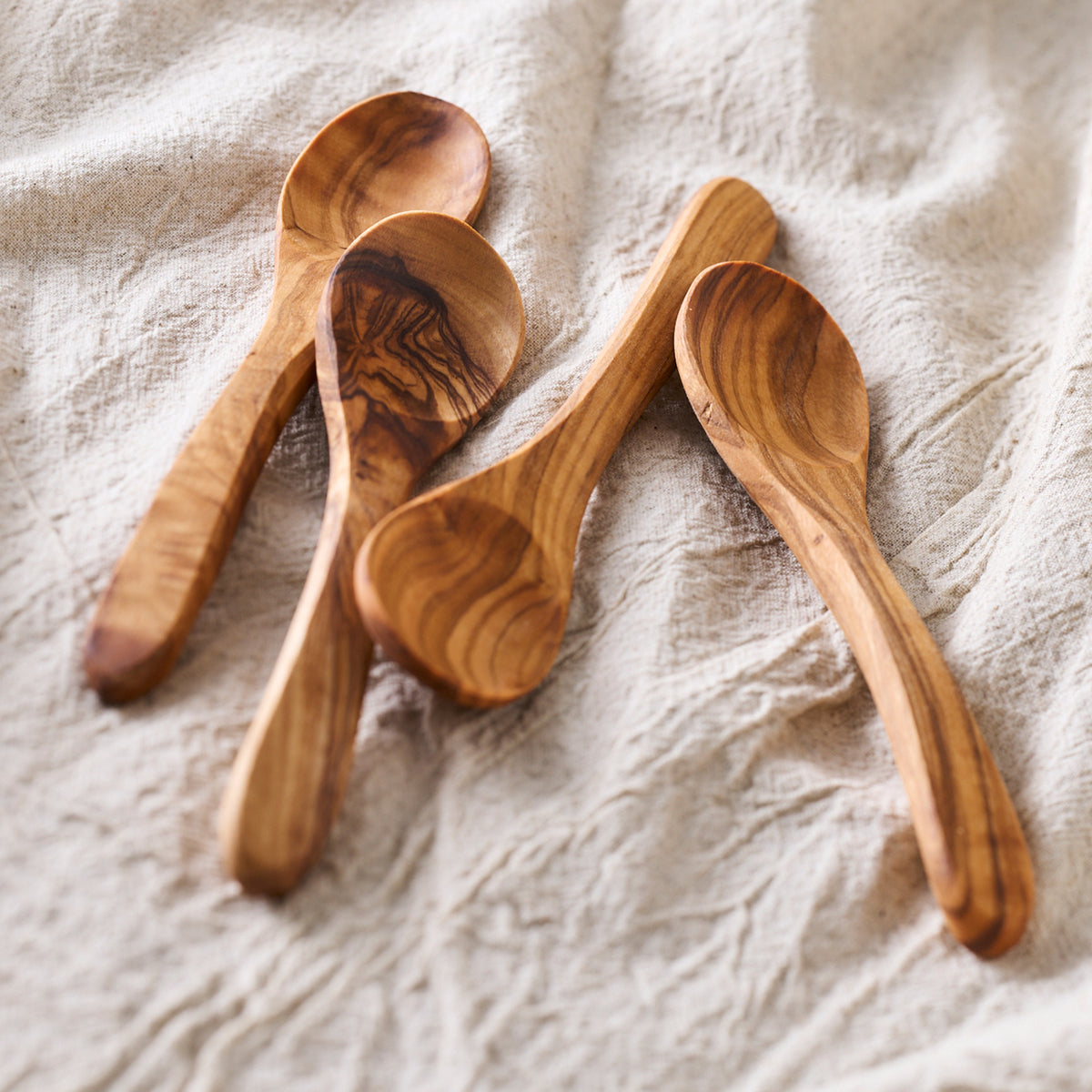 Olive Wood Small Spoons Set/4 - Caskata