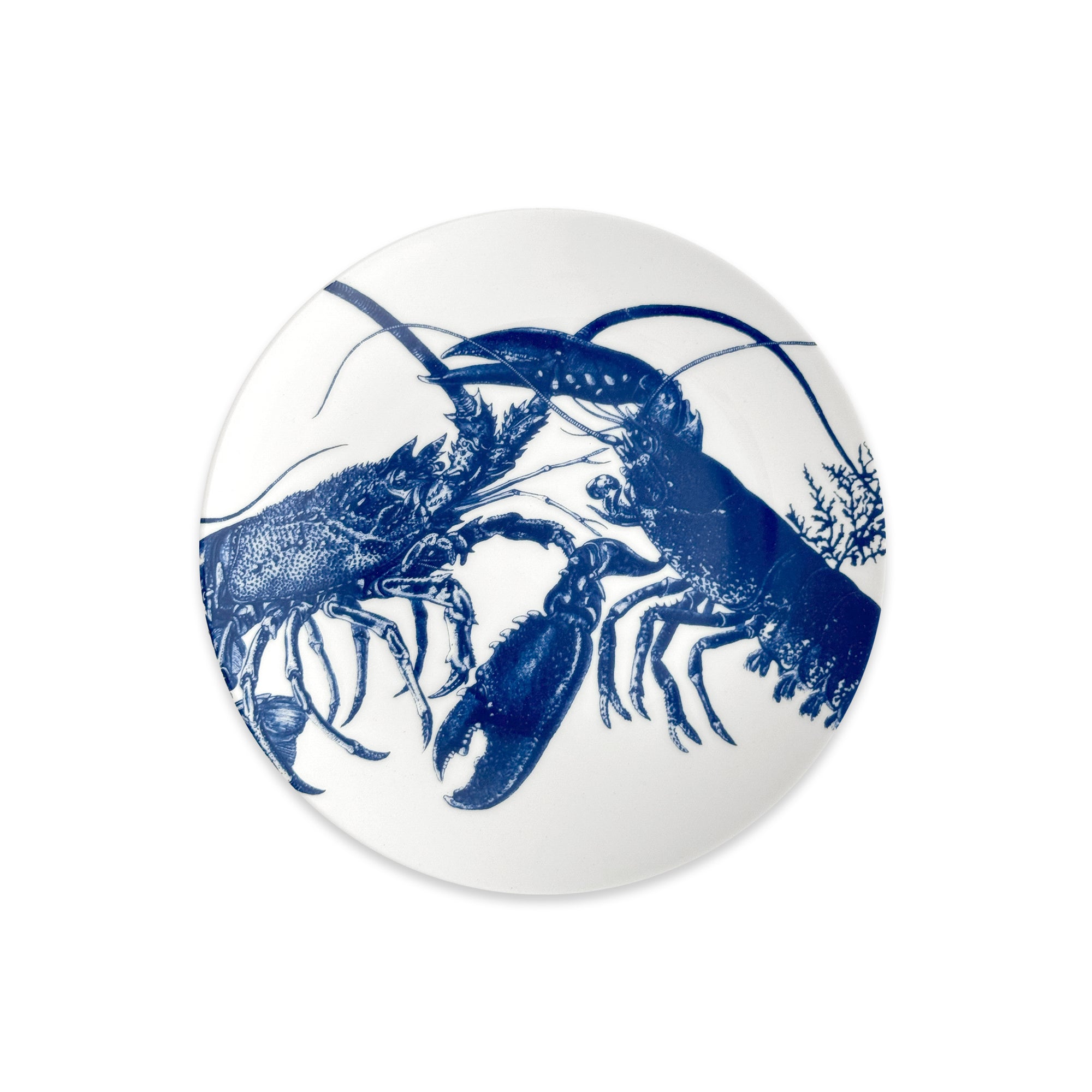 The Caskata Lobster Coupe Salad Plate elegantly displays fresh lobster, making it a perfect choice for any seafood lover.