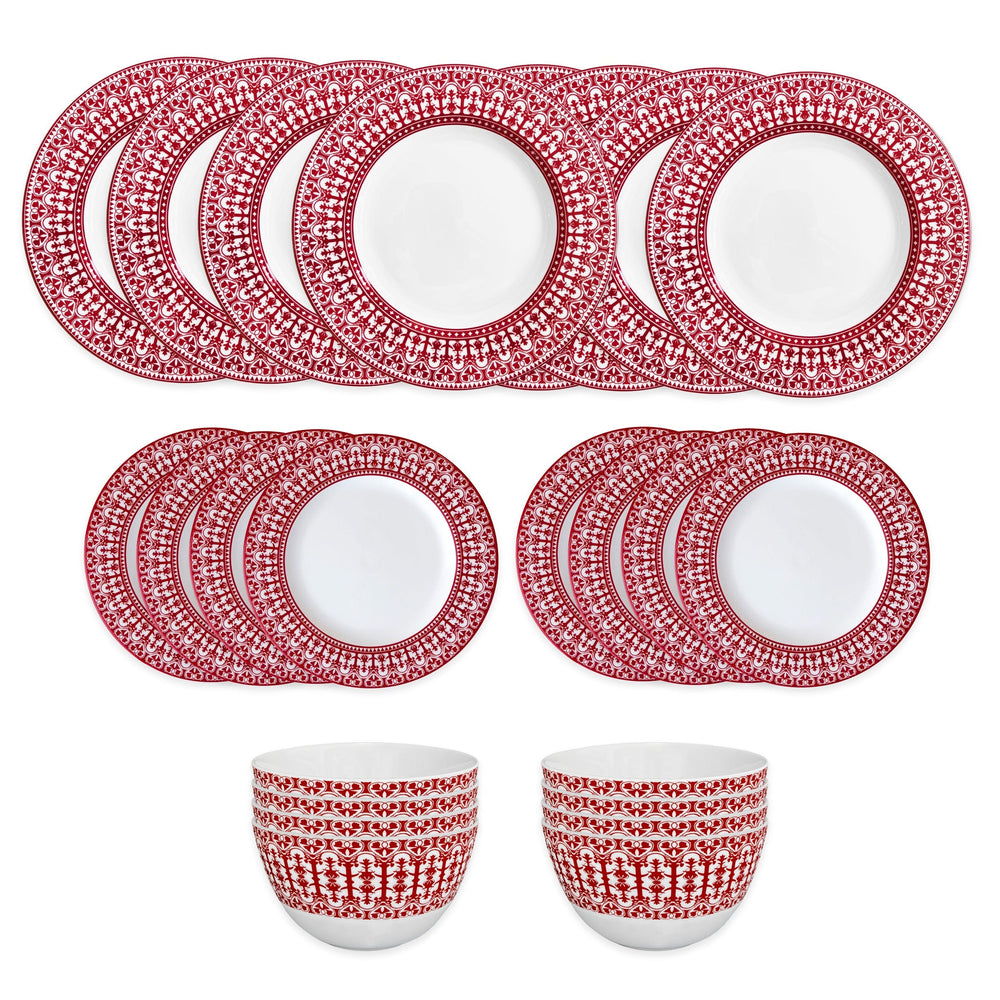Casablanca Crimson Table Set for 8