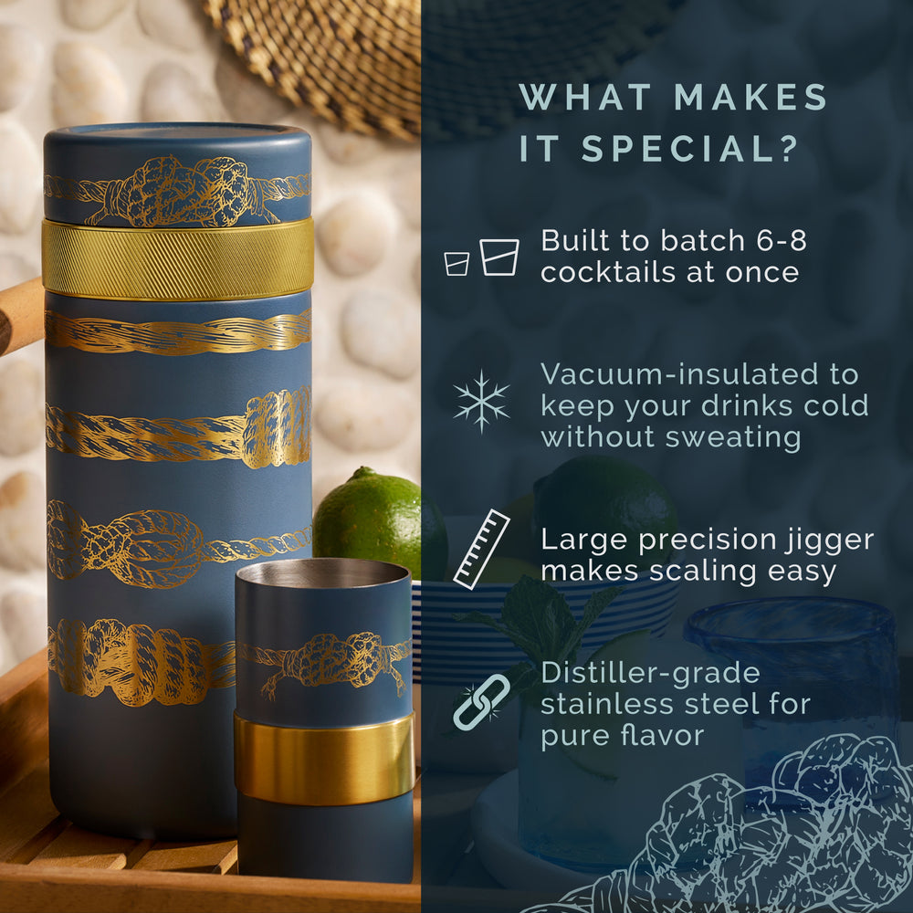 Caskata x High Camp Sailor's Knots Batch Cocktail Shaker image 5