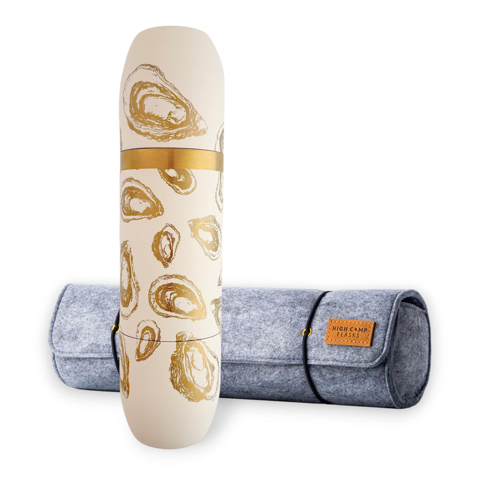 Caskata x High Camp Crema Oysters Wine Flask and Case Bundle