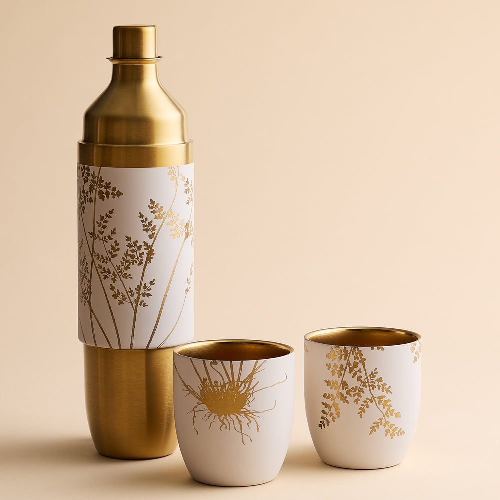 Caskata x High Camp Crema Fairy Fern Wine Flask image 6