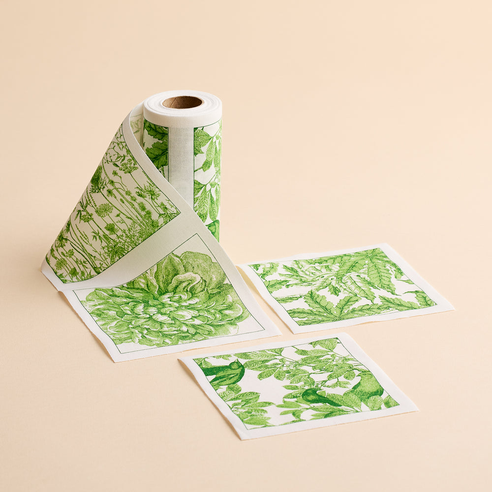 Botanicals Verde Cocktail Napkin Roll