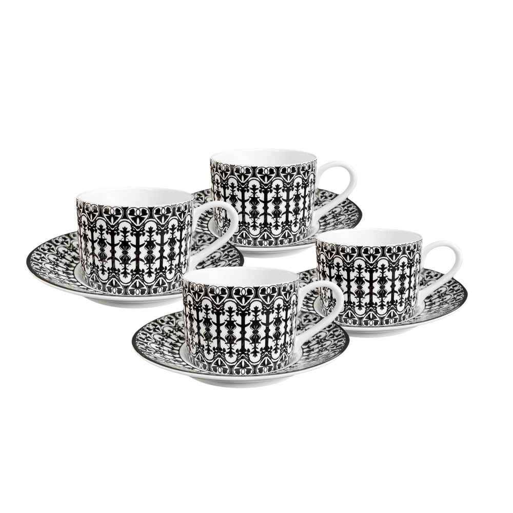Casablanca Cups & Saucers, Set of 4