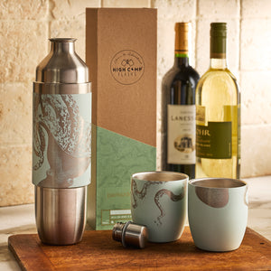 Caskata x High Camp Light Blue Lucy Parkside Flask