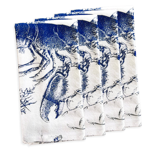 Caskata Blue Lobster Dinner Napkins, Set of 4