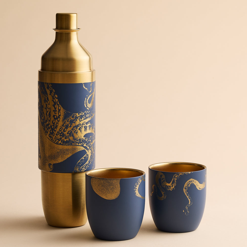 Caskata x High Camp Dark Blue Lucy Wine Flask image 2