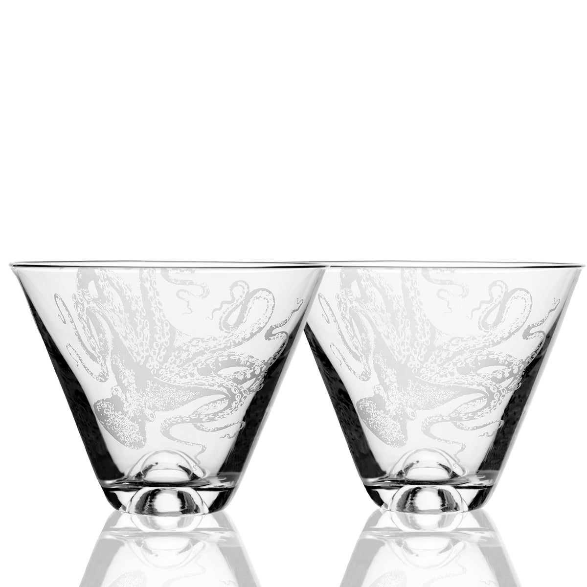 Lucy Stemless Martini Glasses - Caskata