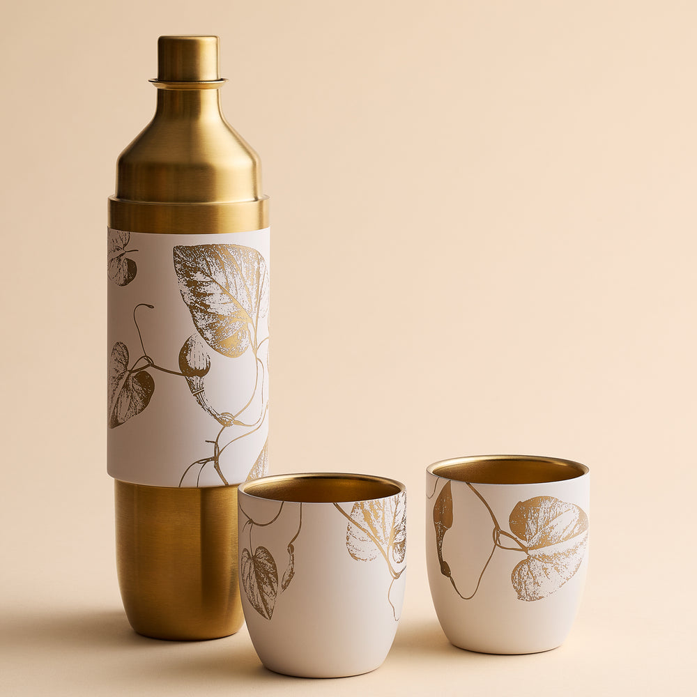 Caskata x High Camp Crema Morning Glory Fern Wine Flask image 6