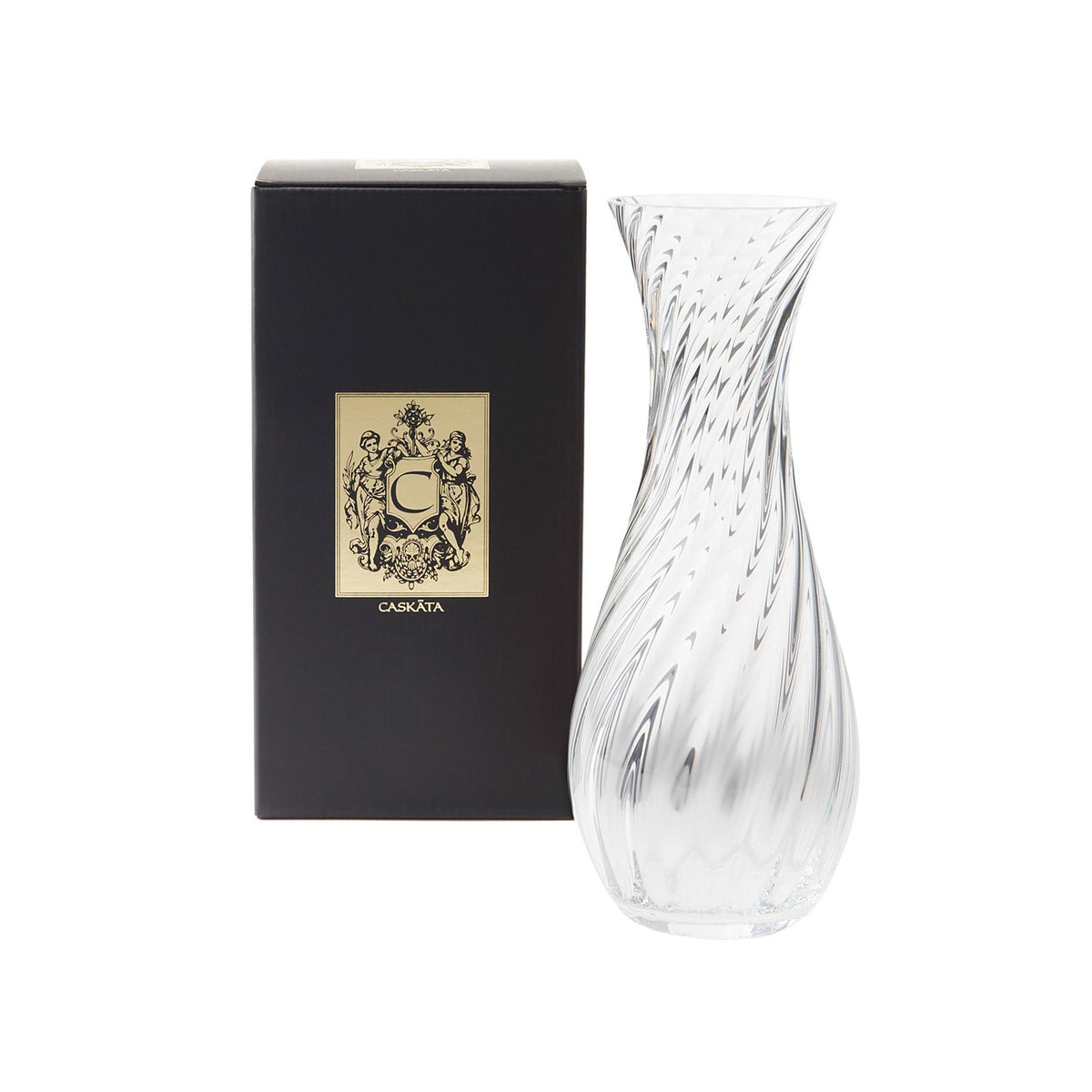 Quinn clear mouth-blown crystal carafe from Caskata.