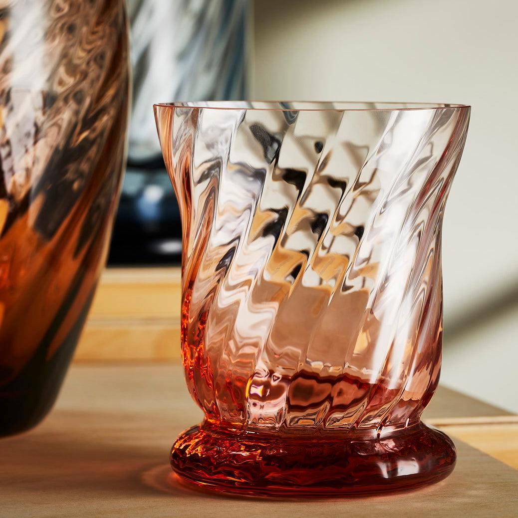 Quinn Rose Votives Crystal Candleholders Set of 2 from Caskata