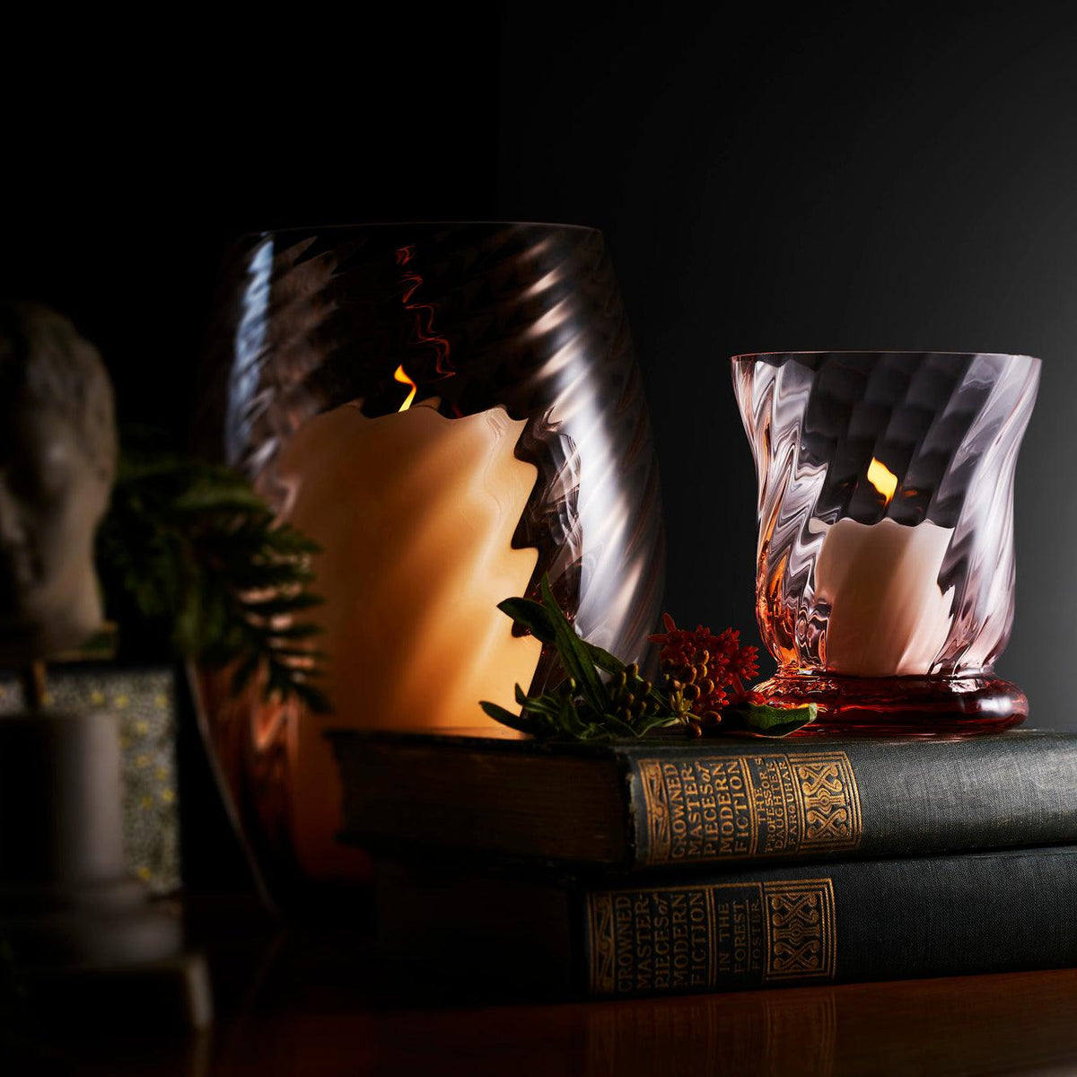 Quinn Rose Elliot Hurricane and Votive Candle Holder Lifestyle Image from caskata