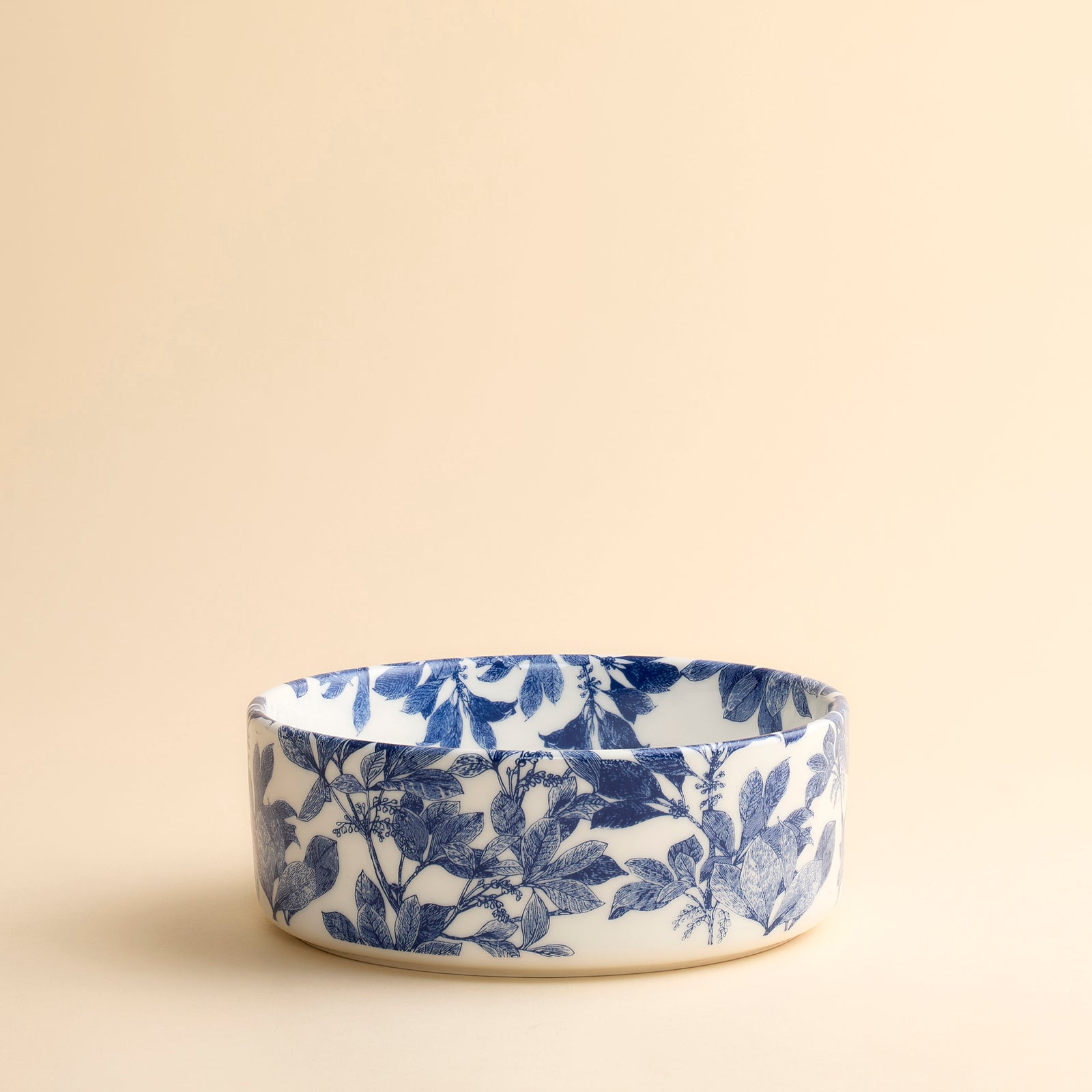 A beautiful Arbor Blue pet bowl in the medium size in porcelain from Caskata
