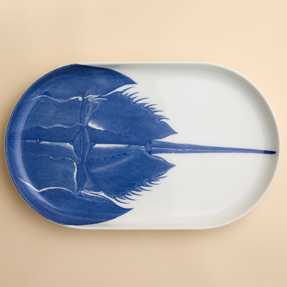 Horseshoe Crab Large Coupe Oval Platter