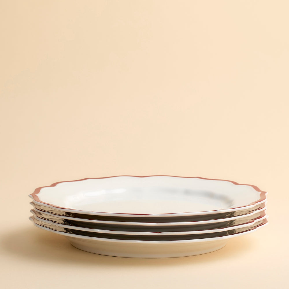 Stella Scalloped Crimson Dinner Plate image 4