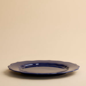 Stella Scalloped Solid Blue Dinner Plate thumbnail 2