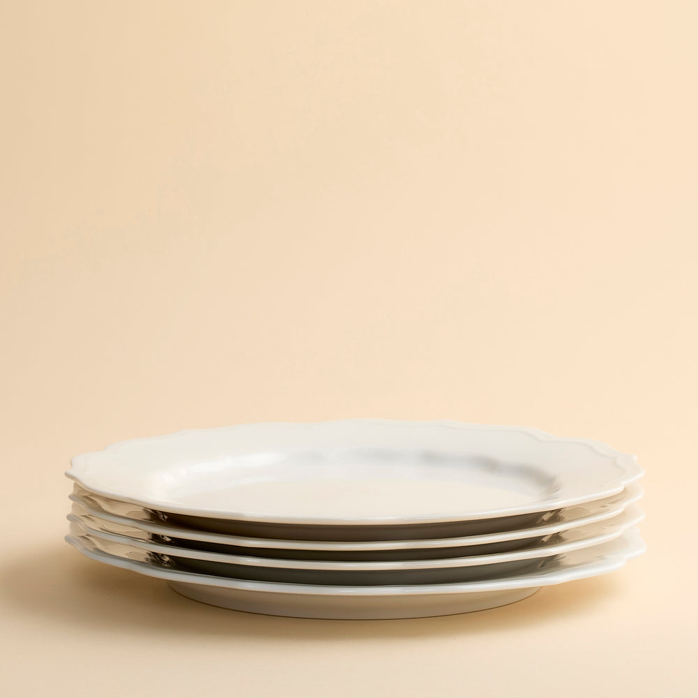 Stella Scalloped White Dinner Plate image 12