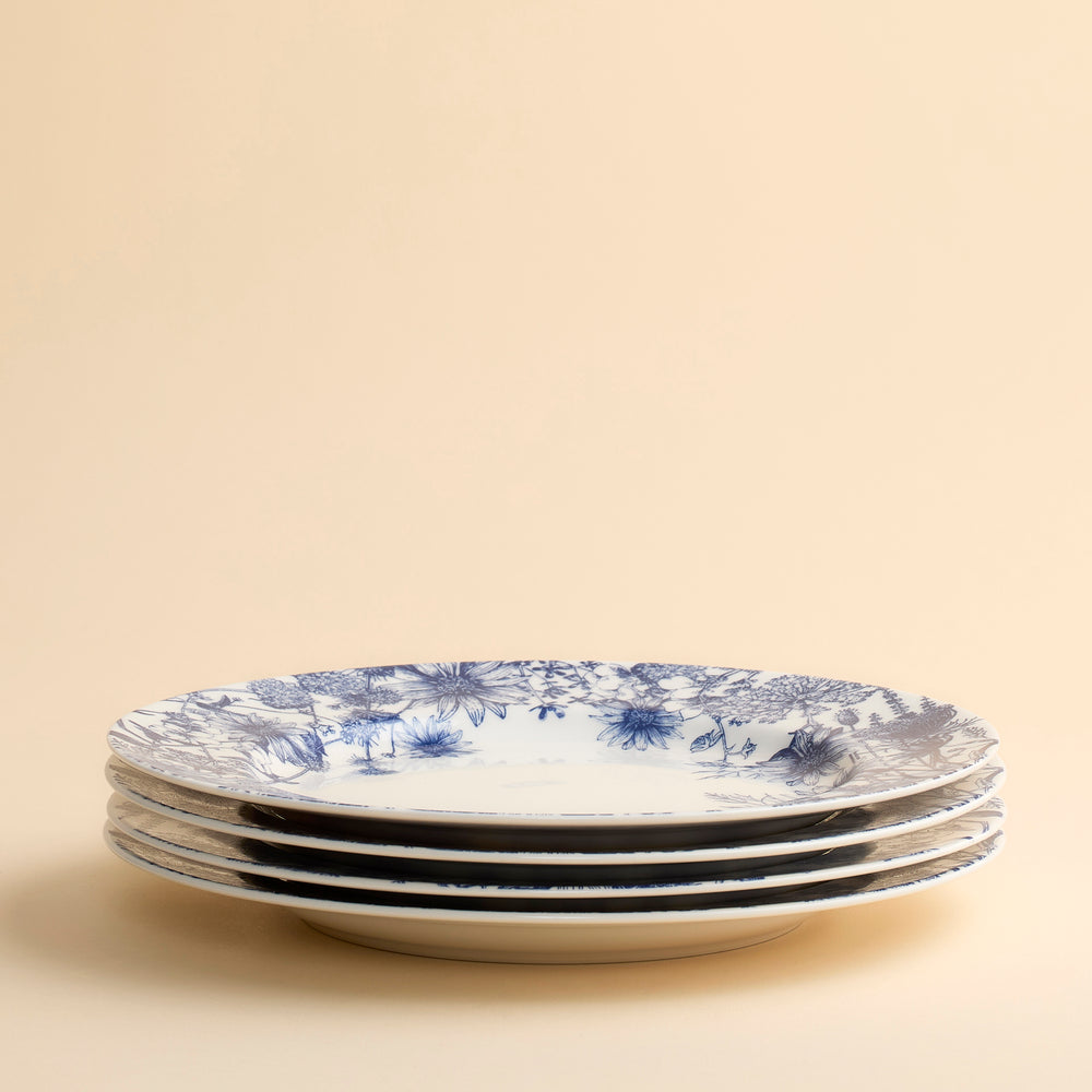 Summer Blues Rimmed Dinner Plate image 3